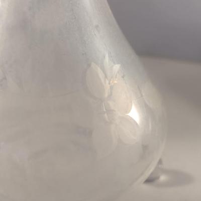 Beverage Set- Decanter with Stopper and Four Etched Glasses
