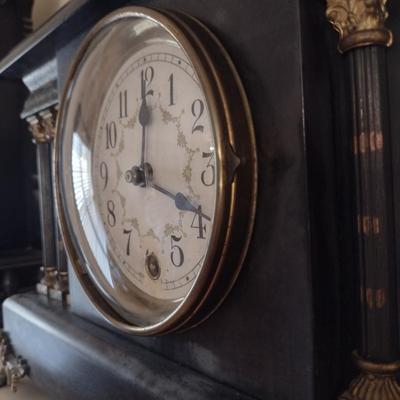 Wood Case Mantle Clock- Eight Day Wind Up