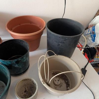 Assortment Of Plastic Plant/Flower Pots