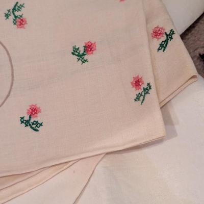 Assortment Of Linens Curtains Table Skirting