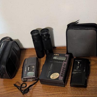 SONY & Optimus Tape Recorders AIWA Radio Cassette Player Binoculars