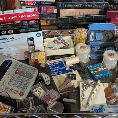 Assortment Of Office Supplies Panasonic Casio Digital Phone FR-520
