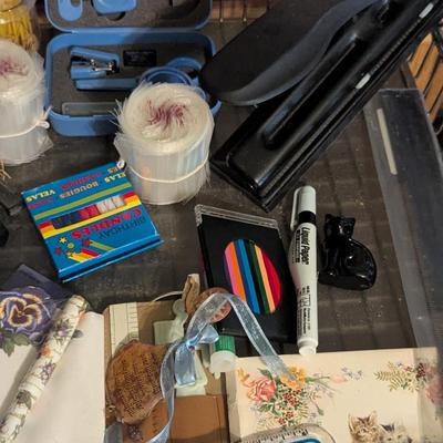 Assortment Of Office Supplies Panasonic Casio Digital Phone FR-520