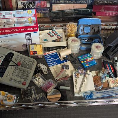 Assortment Of Office Supplies Panasonic Casio Digital Phone FR-520