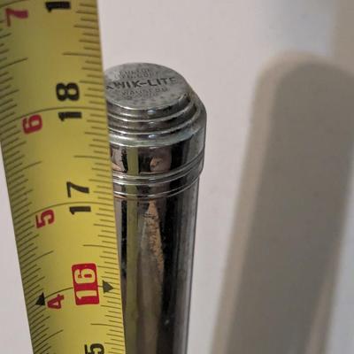 Vintage Fulton Mfg Corp Kwik-Lite Chrome Flashlight Wauseon OH
