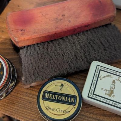 Assortment Of Shoe Shine Kit Accessories