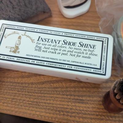 Assortment Of Shoe Shine Kit Accessories
