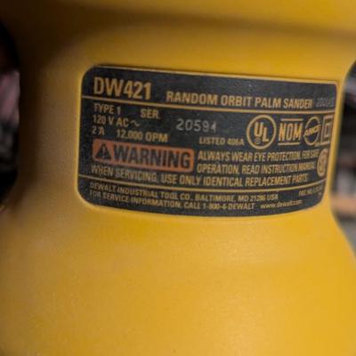 3/8" VSR Drill DeWALT DW421 Random Orbit Palm Sander