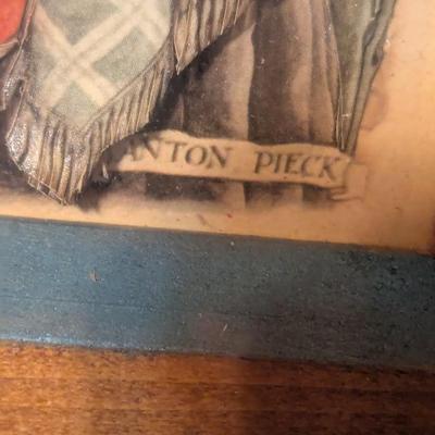 Framed Vintage Anton Pieck Print (1966) 9" x 11"