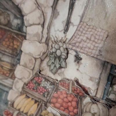 Framed Vintage Anton Pieck Print (1966) 11" x 9"