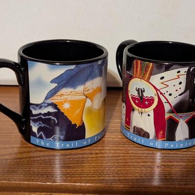 The Trail Of Painted Ponies Coffee Mugs War Pony & Lighting Bolt