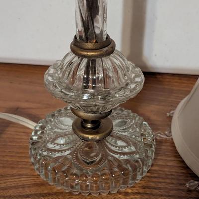 Vintage Art Deco Glass Table Lamp