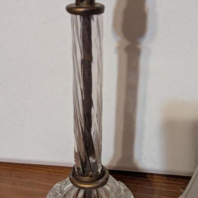 Vintage Art Deco Glass Table Lamp