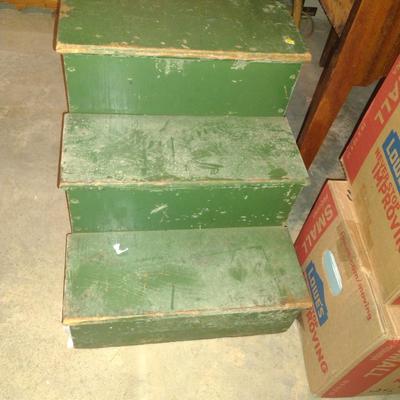 Set of Painted Wooden Steps