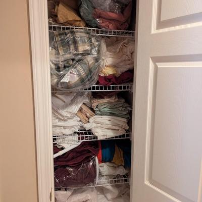 Linen Closet Sheets Comforters Blankets Towels