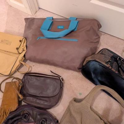 Assortment Of Handbags & Pocket Calculators