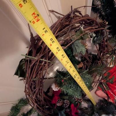 Lighted Christmas Tree Grapevine Wreaths Decor