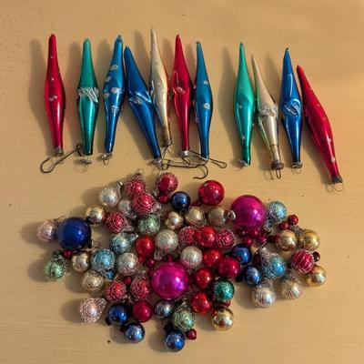 Vintage Twisted Icicle & Round Christmas Bulbs
