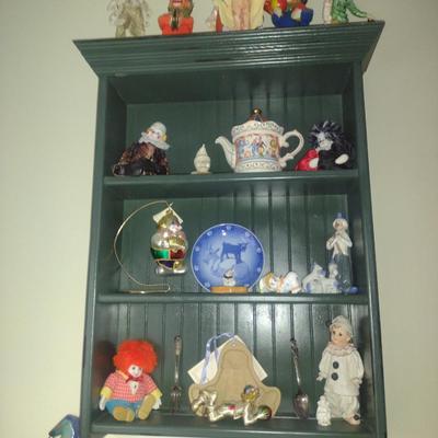 Painted Wooden Wall Shelf Unit- Approx 20 3/4" Wide, 5 1/4" Deep, 30" Tall