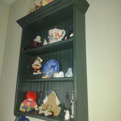 Painted Wooden Wall Shelf Unit- Approx 20 3/4" Wide, 5 1/4" Deep, 30" Tall