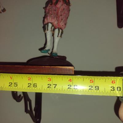 Wooden Wall Shelf with Metal Supports- Approx 28" Long, 7" Deep (Bottom Shelf)