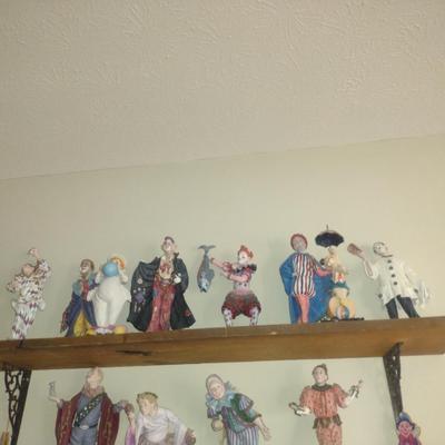 Wooden Wall Shelf with Metal Supports- Approx 48" Long, 9 3/4" Deep (Top Shelf)