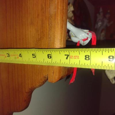 Wooden Wall Shelf Unit- Approx 27" Wide, 6 1/2" Deep, 43" Tall