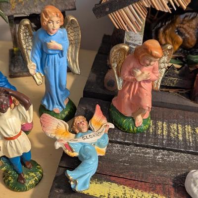 Vintage Made In Italy Nativity Set