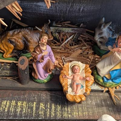 Vintage Made In Italy Nativity Set