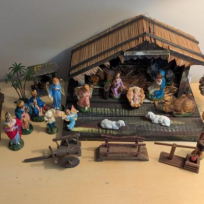 Vintage Made In Italy Nativity Set