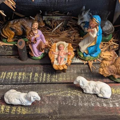 Vintage Made In Italy Nativity Set