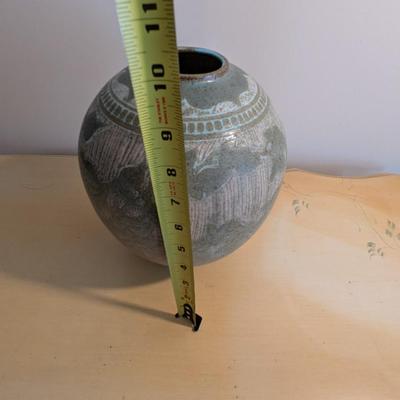 10" Tall Signed Pottery Vase