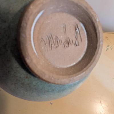 10" Tall Signed Pottery Vase