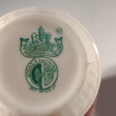 Belleek Irish Fine Pottery Creamer and Sugar Bowl (K)