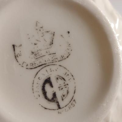 Belleek Irish Fine Pottery Creamer and Sugar Bowl (Set #2) (K)