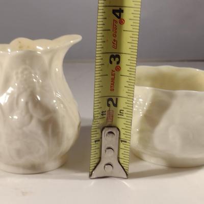 Belleek Irish Fine Pottery Creamer and Sugar Bowl (Set #1) (K)