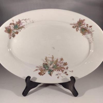 Vintage Cook & Hancock Porcelain Platter- Approx 13 3/4" x 9" (K)