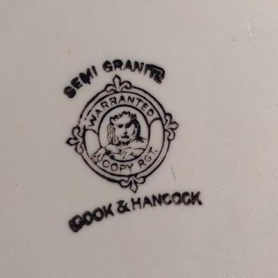 Vintage Cook & Hancock Porcelain Platter- Approx 13 3/4" x 9" (K)