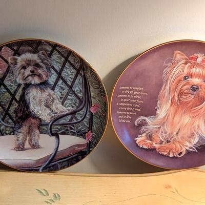 The Danbury Mint Yorkies 8 1/2" Plates