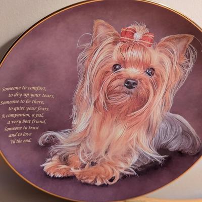The Danbury Mint Yorkies 8 1/2" Plates