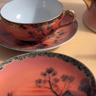 Vintage Hand Painted Made In Japan Tea Set