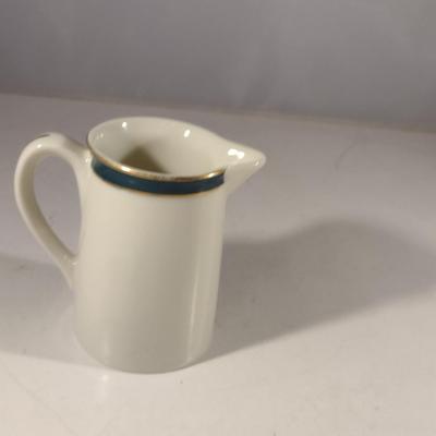 Collection of Porcelain Kitchen Ware- Teapot, Cups, and Creamer (#30) (K)