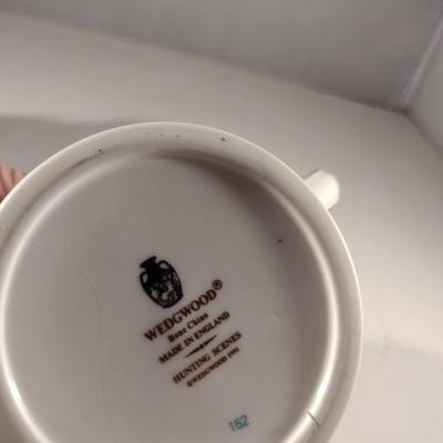 Collection of Porcelain Kitchen Ware- Teapot, Cups, and Creamer (#30) (K)