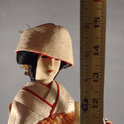 Vintage Japanese Nishi Doll- Approx 15" Tall (#17). (K)