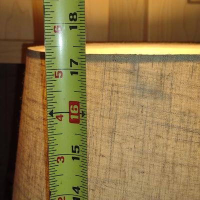Vintage Hakata Urasaki Japanese Clay Table Top Lamp- Man Reading (#11) (K)