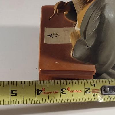 Vintage Hakata Urasaki Japanese Clay Figurine- Calligrapher (#9) (K)