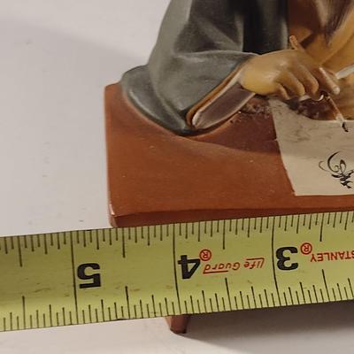 Vintage Hakata Urasaki Japanese Clay Figurine- Calligrapher (#9) (K)