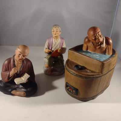 Collection of Vintage Japanese Clay Figurines (#6) (K)