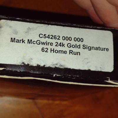 Items Commemorating Mark McGwire's 62nd Home Run- Pacific Trading Cards and 24K Gold Signature Card (K)