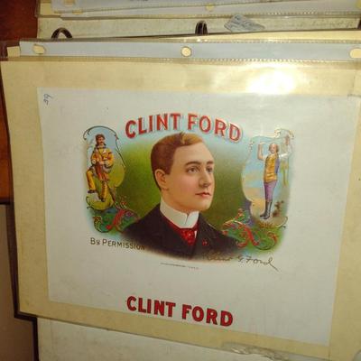 Collection of Cigar Labels with Hardback Book by Joe Davidson (K)